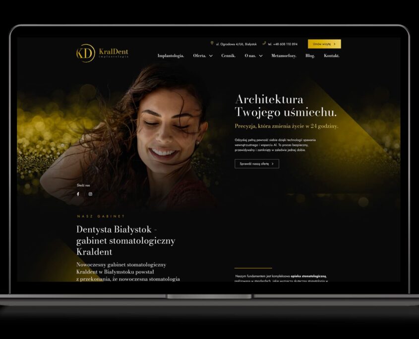 kraldent-00podglad-01 Projekt strony internetowej dla KralDent – podgląd strony