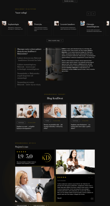 kraldent_desktop_full Projekt strony internetowej dla KralDent – wersja desktopowa