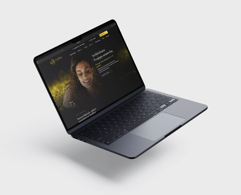 kraldent_desktop_mockup_01 Projekt strony internetowej dla KralDent – wersja desktopowa